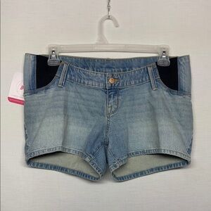Isabelle Maternity Jean MIDI Shorts